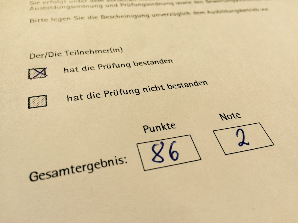 Abschlussprüfung Ergebnis
